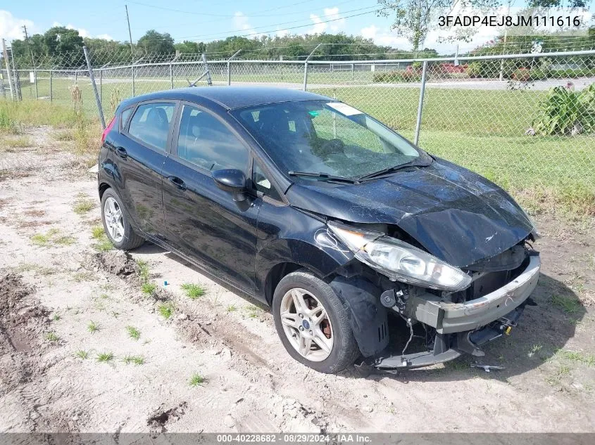 2018 Ford Fiesta Se VIN: 3FADP4EJ8JM111616 Lot: 40228682