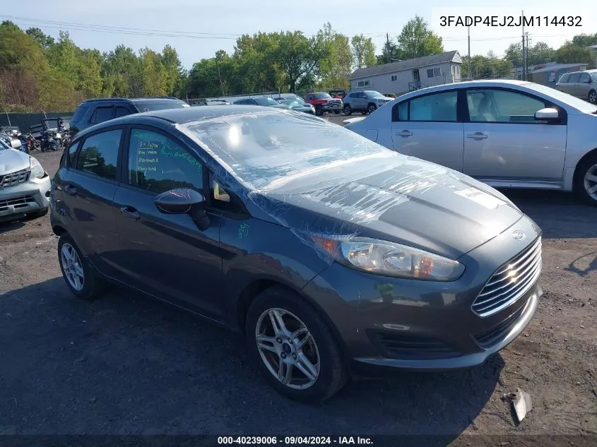 2018 Ford Fiesta Se VIN: 3FADP4EJ2JM114432 Lot: 40239006