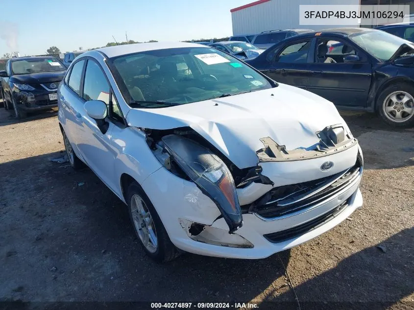 3FADP4BJ3JM106294 2018 Ford Fiesta Se