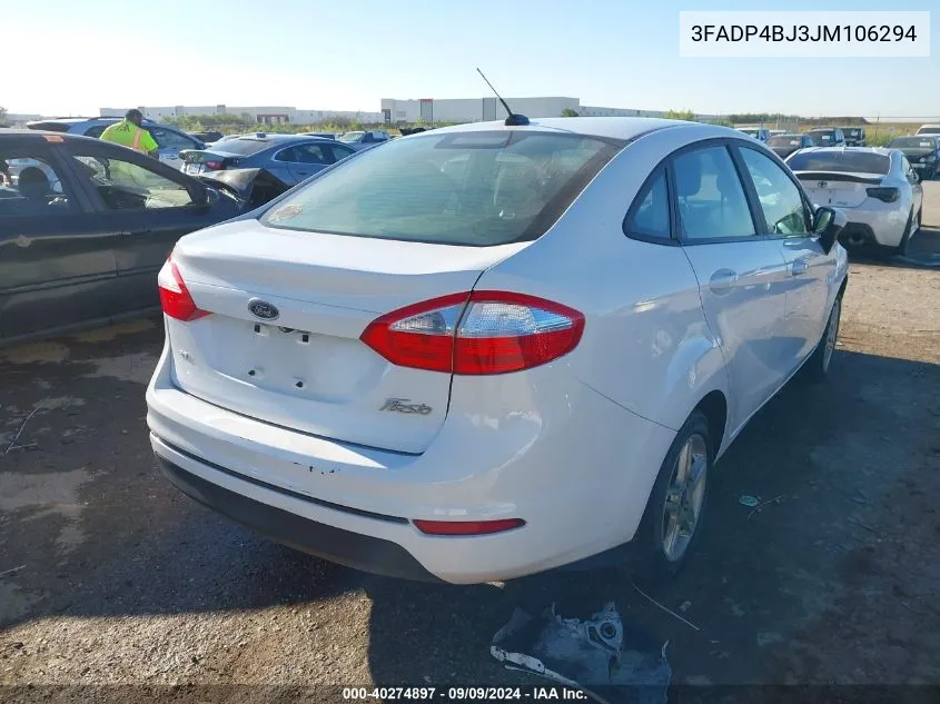 3FADP4BJ3JM106294 2018 Ford Fiesta Se