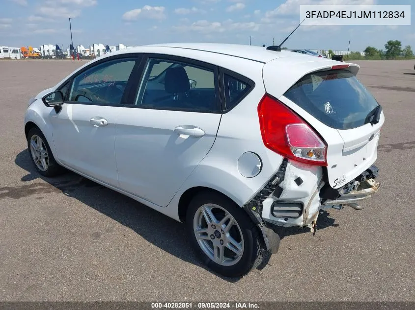 2018 Ford Fiesta Se VIN: 3FADP4EJ1JM112834 Lot: 40282851