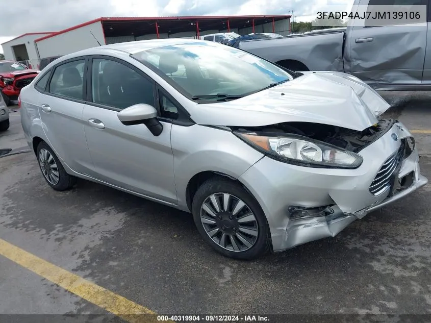 2018 Ford Fiesta S VIN: 3FADP4AJ7JM139106 Lot: 40319904