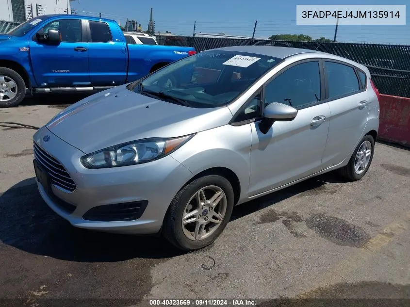 3FADP4EJ4JM135914 2018 Ford Fiesta Se