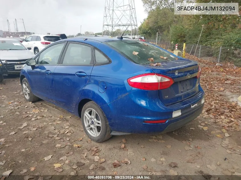 2018 Ford Fiesta Se VIN: 3FADP4BJ4JM132094 Lot: 40393706