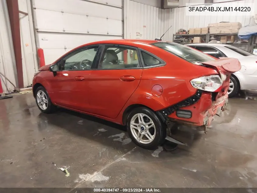 2018 Ford Fiesta Se VIN: 3FADP4BJXJM144220 Lot: 40394747