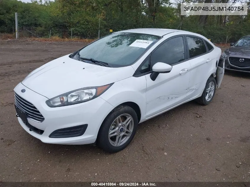 2018 Ford Fiesta Se VIN: 3FADP4BJ5JM140754 Lot: 40415984