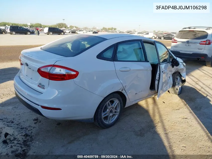 3FADP4BJ0JM106298 2018 Ford Fiesta Se