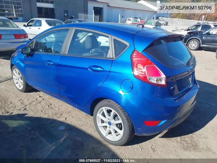 2019 Ford Fiesta Se VIN: 3FADP4EJ9KM150796 Lot: 37985527