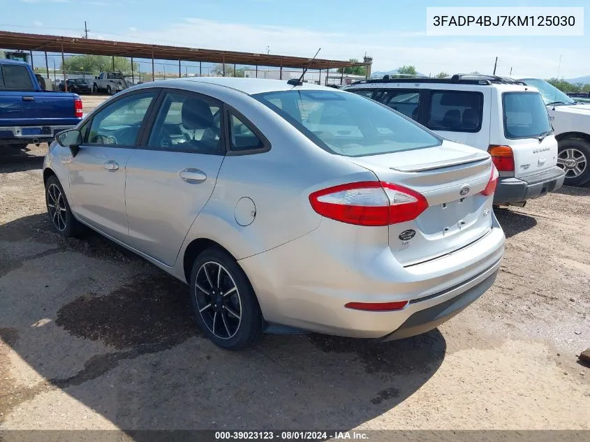 2019 Ford Fiesta Se VIN: 3FADP4BJ7KM125030 Lot: 39023123