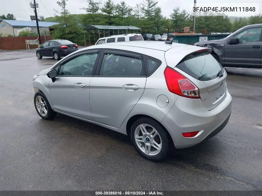 2019 Ford Fiesta Se VIN: 3FADP4EJ5KM111848 Lot: 39395016