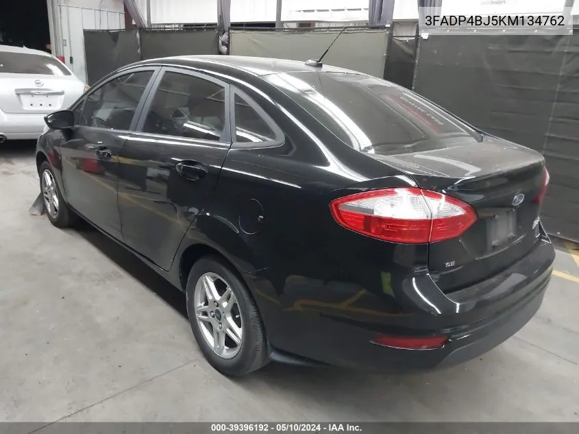 2019 Ford Fiesta Se VIN: 3FADP4BJ5KM134762 Lot: 39396192