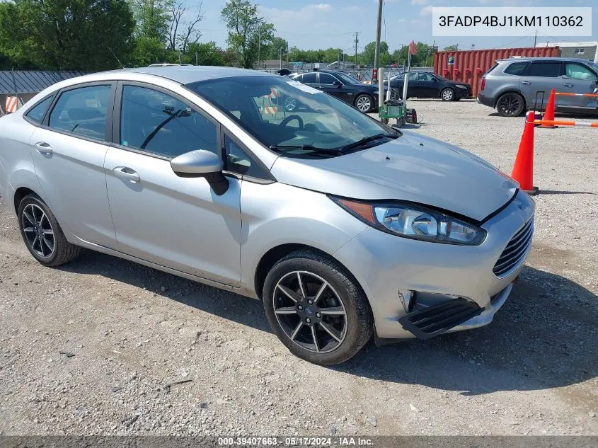 2019 Ford Fiesta Se VIN: 3FADP4BJ1KM110362 Lot: 39407663