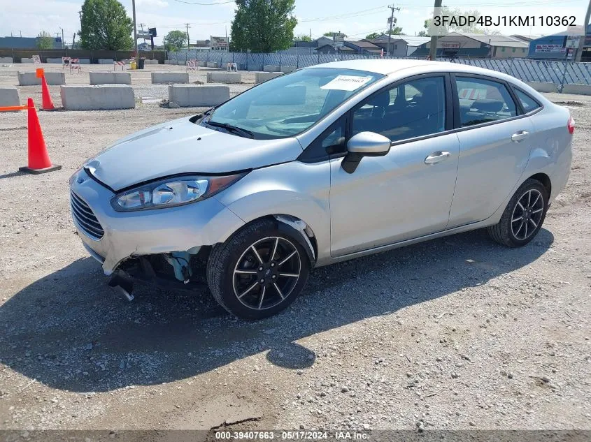 2019 Ford Fiesta Se VIN: 3FADP4BJ1KM110362 Lot: 39407663