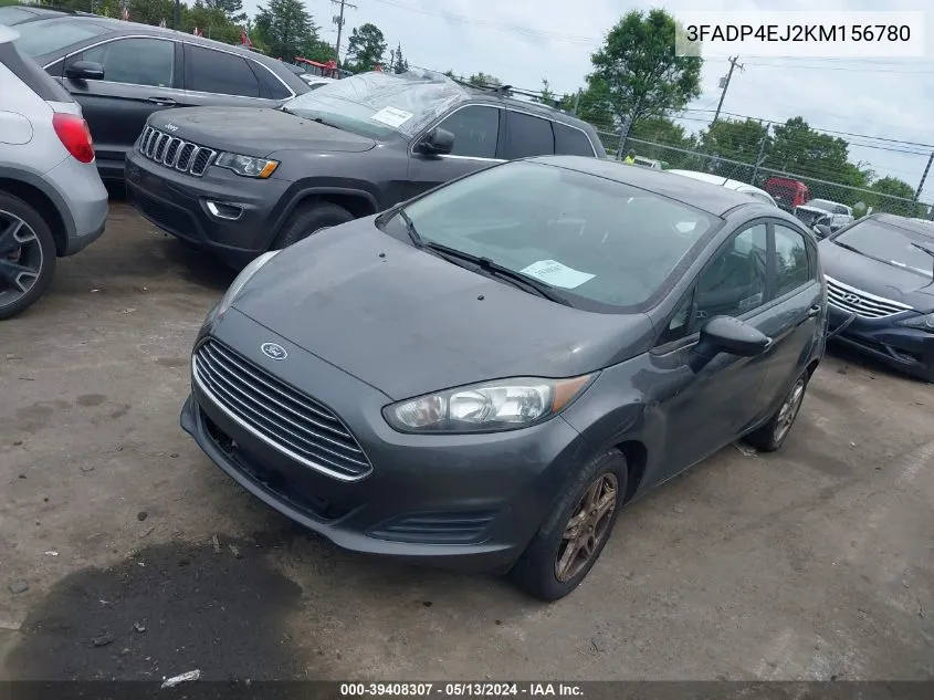 2019 Ford Fiesta Se VIN: 3FADP4EJ2KM156780 Lot: 39408307