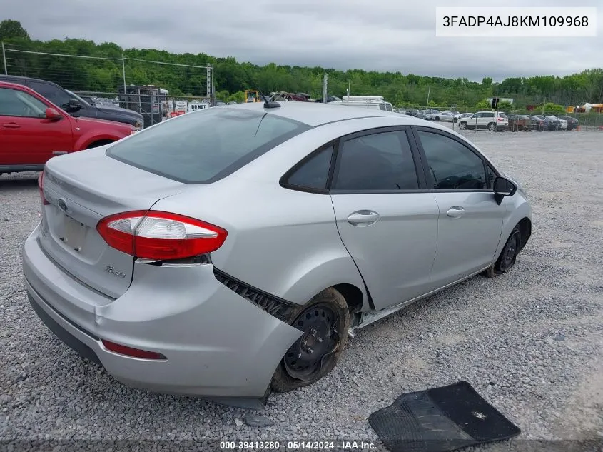 2019 Ford Fiesta S VIN: 3FADP4AJ8KM109968 Lot: 39413280