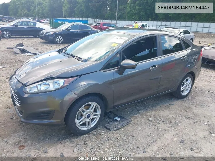 2019 Ford Fiesta Se VIN: 3FADP4BJ4KM164447 Lot: 39433843