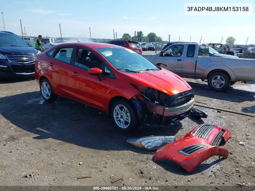 2019 Ford Fiesta Se VIN: 3FADP4BJ8KM153158 Lot: 39460781