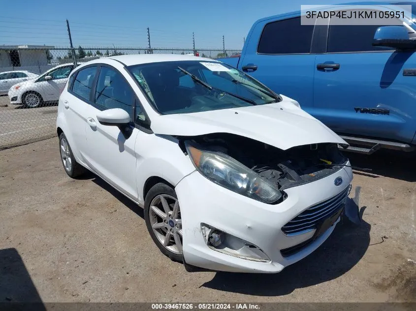 2019 Ford Fiesta Se VIN: 3FADP4EJ1KM105951 Lot: 39467526