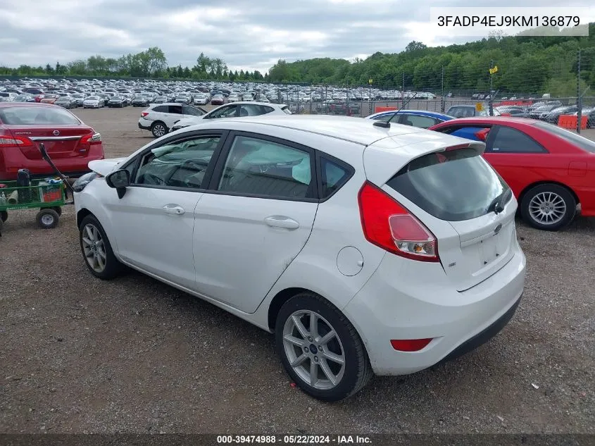 2019 Ford Fiesta Se VIN: 3FADP4EJ9KM136879 Lot: 39474988