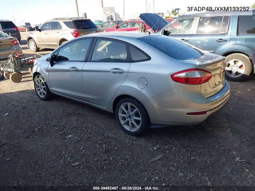 2019 Ford Fiesta Se VIN: 3FADP4BJXKM133252 Lot: 39492467