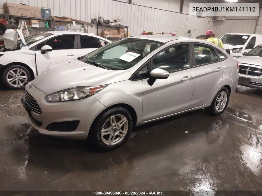 2019 Ford Fiesta Se VIN: 3FADP4BJ1KM141112 Lot: 39496946