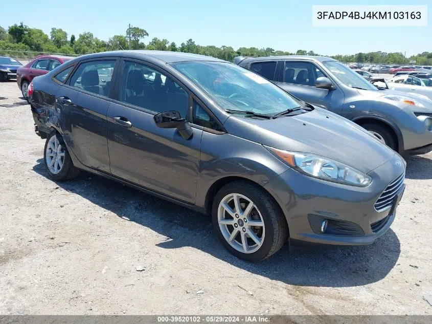 2019 Ford Fiesta Se VIN: 3FADP4BJ4KM103163 Lot: 39520102