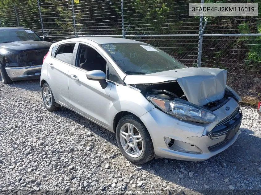 3FADP4EJ2KM116019 2019 Ford Fiesta Se