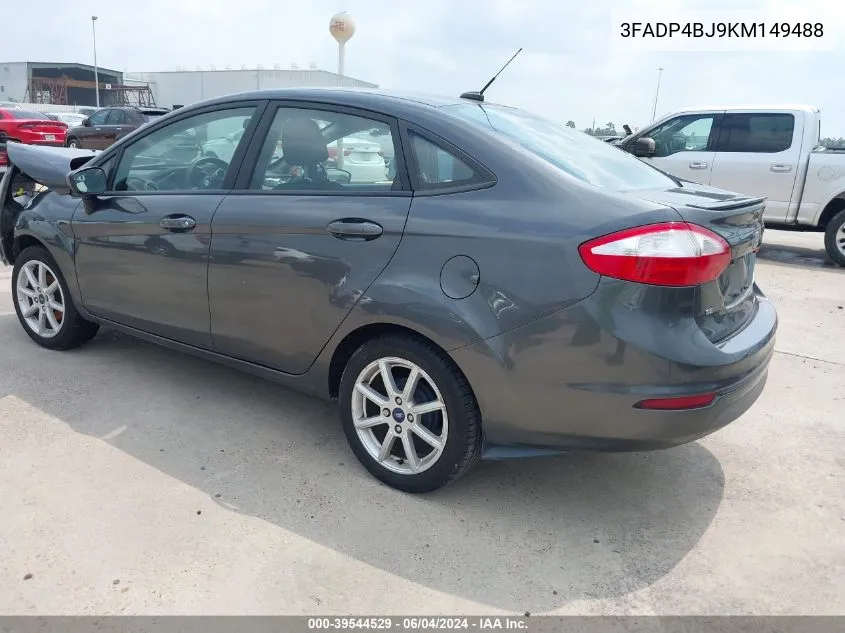 2019 Ford Fiesta Se VIN: 3FADP4BJ9KM149488 Lot: 39544529