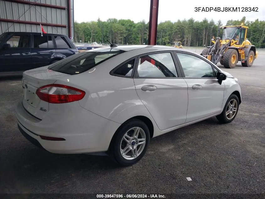 2019 Ford Fiesta Se VIN: 3FADP4BJ8KM128342 Lot: 39547596