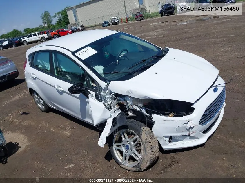 2019 Ford Fiesta Se VIN: 3FADP4EJ3KM156450 Lot: 39571127