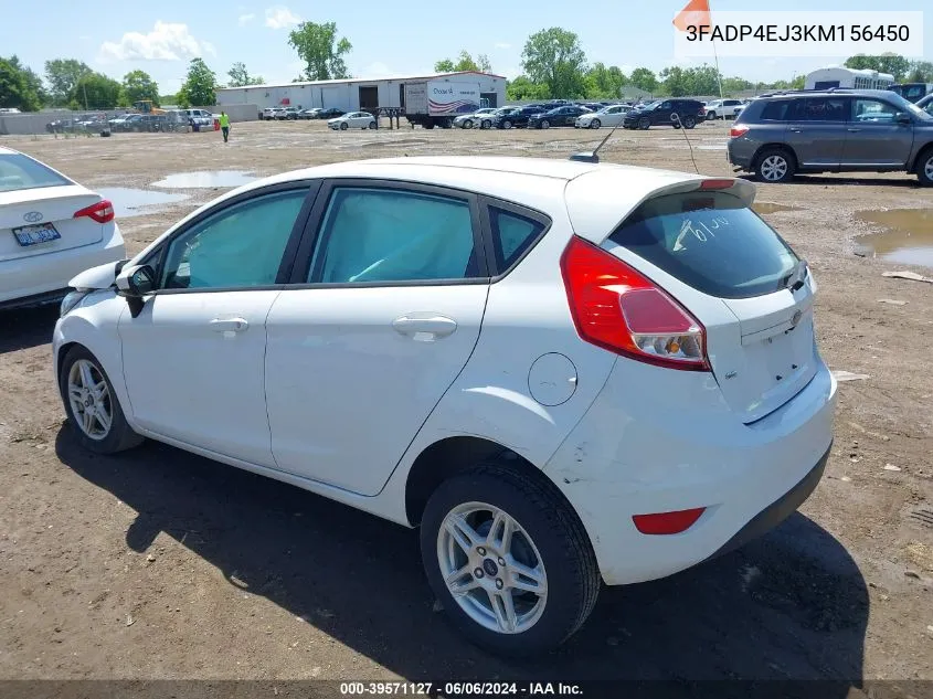 2019 Ford Fiesta Se VIN: 3FADP4EJ3KM156450 Lot: 39571127