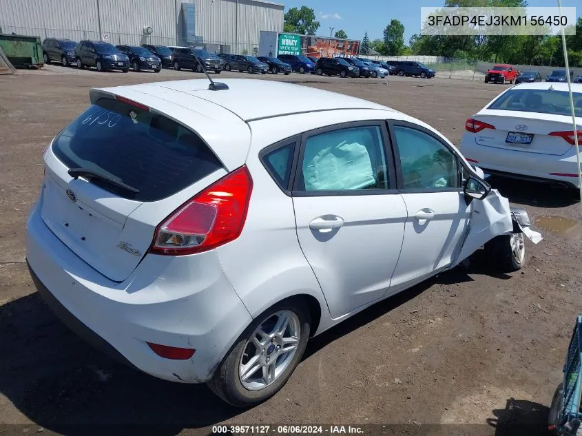 2019 Ford Fiesta Se VIN: 3FADP4EJ3KM156450 Lot: 39571127