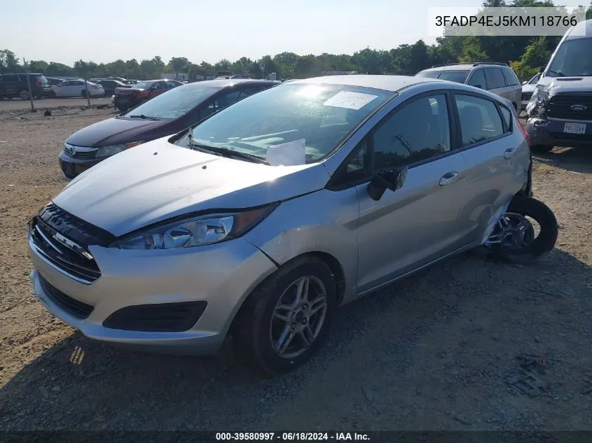 2019 Ford Fiesta Se VIN: 3FADP4EJ5KM118766 Lot: 39580997