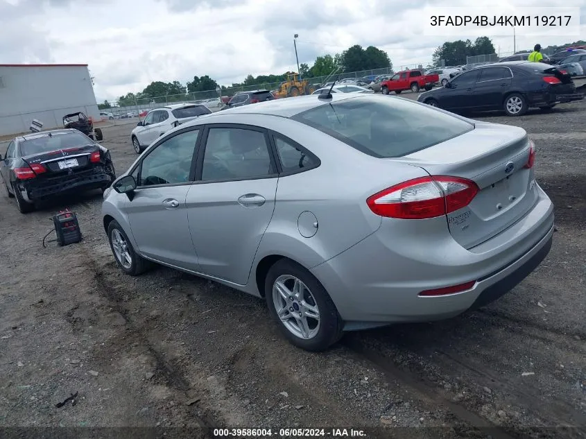 3FADP4BJ4KM119217 2019 Ford Fiesta Se