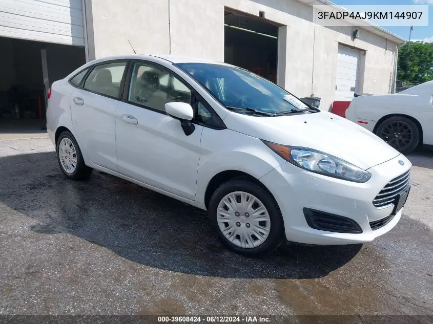 2019 Ford Fiesta S VIN: 3FADP4AJ9KM144907 Lot: 39608424