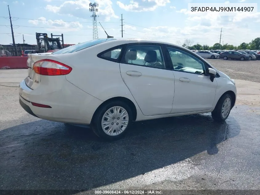 2019 Ford Fiesta S VIN: 3FADP4AJ9KM144907 Lot: 39608424