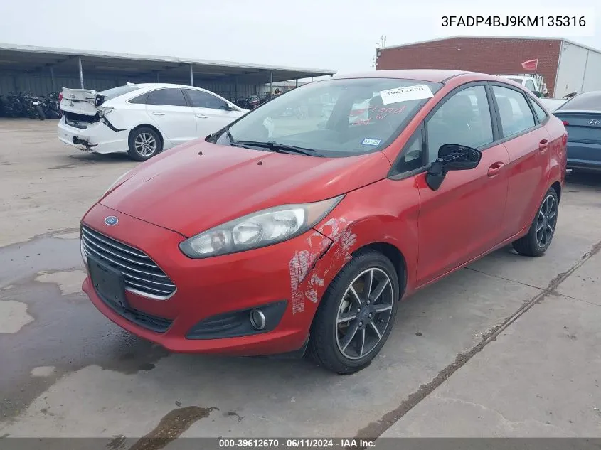 3FADP4BJ9KM135316 2019 Ford Fiesta Se