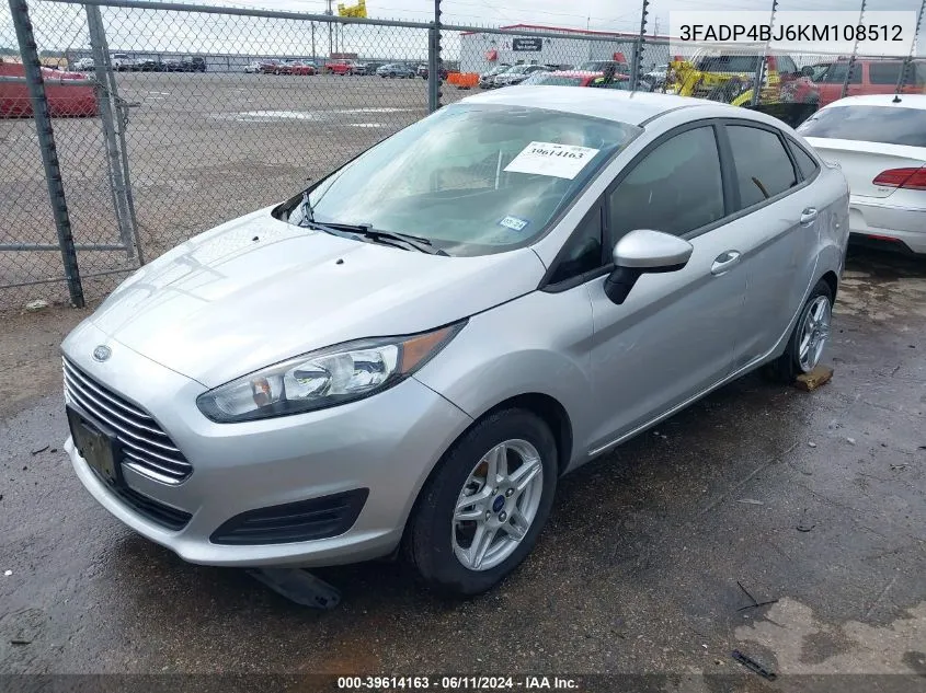 2019 Ford Fiesta Se VIN: 3FADP4BJ6KM108512 Lot: 39614163