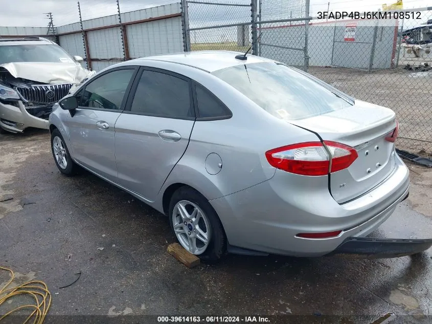 2019 Ford Fiesta Se VIN: 3FADP4BJ6KM108512 Lot: 39614163