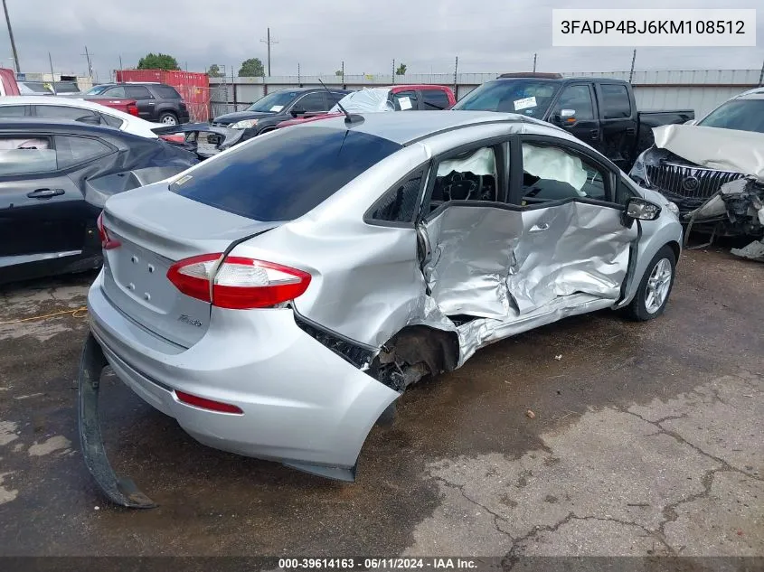 2019 Ford Fiesta Se VIN: 3FADP4BJ6KM108512 Lot: 39614163