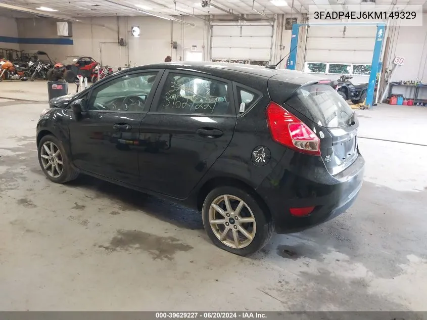 3FADP4EJ6KM149329 2019 Ford Fiesta Se