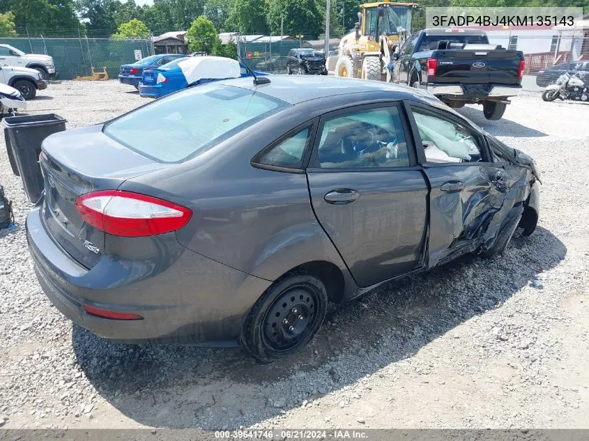 2019 Ford Fiesta Se VIN: 3FADP4BJ4KM135143 Lot: 39641746