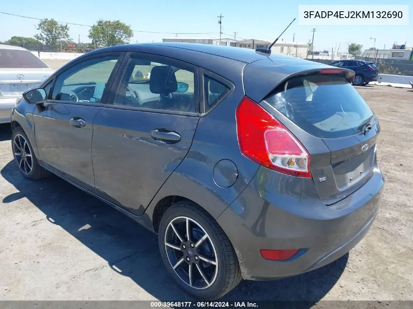 2019 Ford Fiesta Se VIN: 3FADP4EJ2KM132690 Lot: 39648177