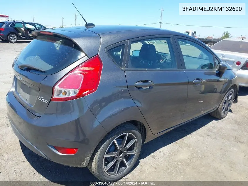 2019 Ford Fiesta Se VIN: 3FADP4EJ2KM132690 Lot: 39648177