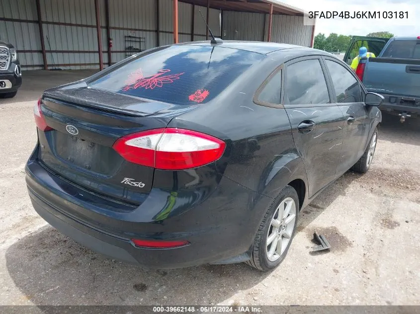 3FADP4BJ6KM103181 2019 Ford Fiesta Se