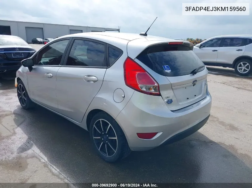 2019 Ford Fiesta Se VIN: 3FADP4EJ3KM159560 Lot: 39692900