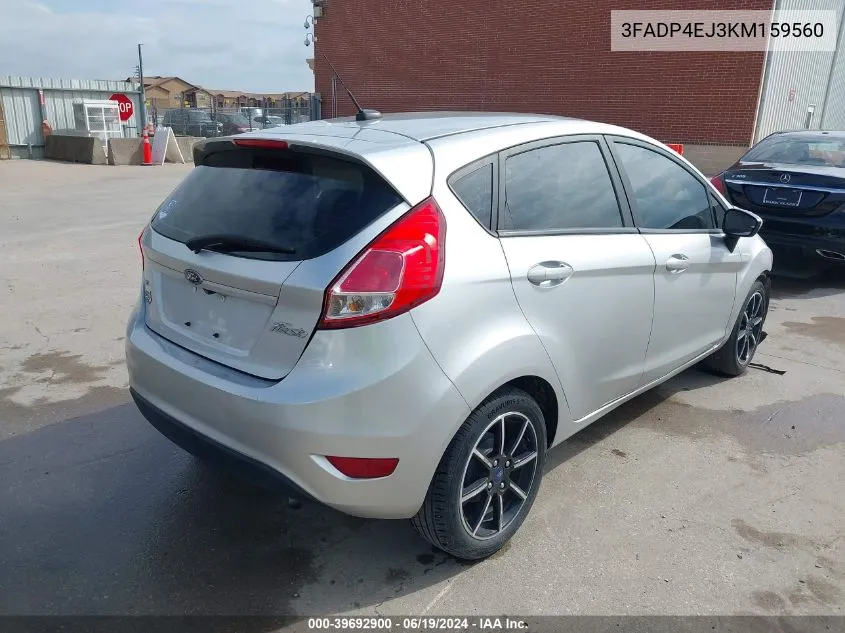 2019 Ford Fiesta Se VIN: 3FADP4EJ3KM159560 Lot: 39692900