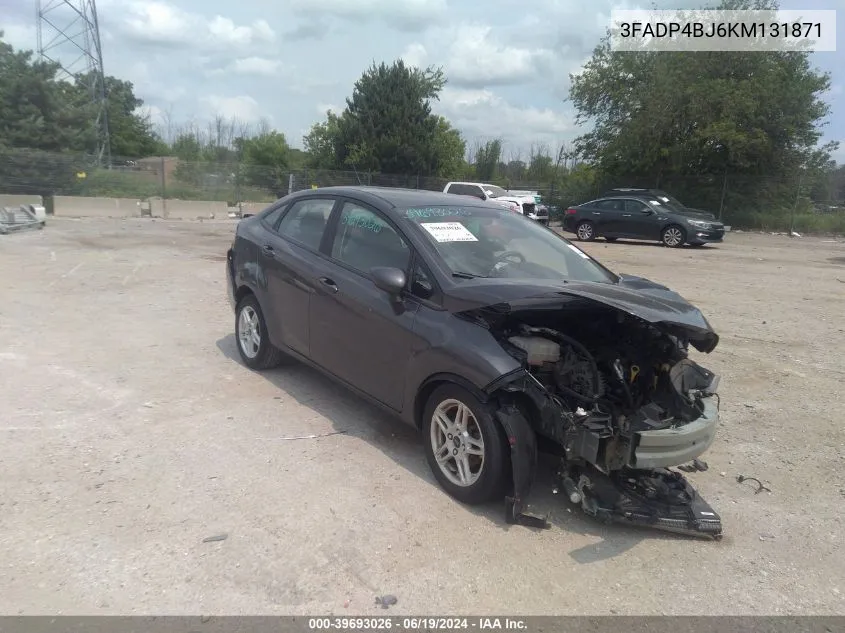 2019 Ford Fiesta Se VIN: 3FADP4BJ6KM131871 Lot: 39693026