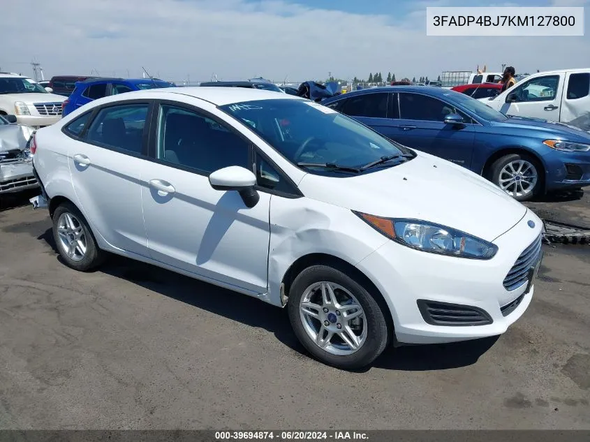 3FADP4BJ7KM127800 2019 Ford Fiesta Se