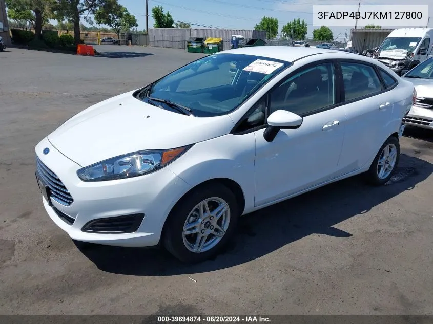 3FADP4BJ7KM127800 2019 Ford Fiesta Se